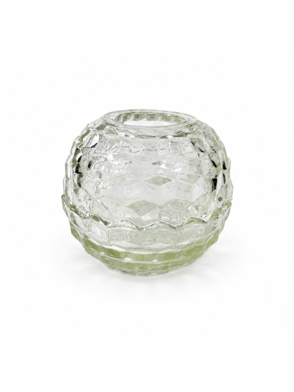 Fairy Lamp Vintage Homco Cubist Clear Glass Light Lamp Votive Candle Holder 2 Pi